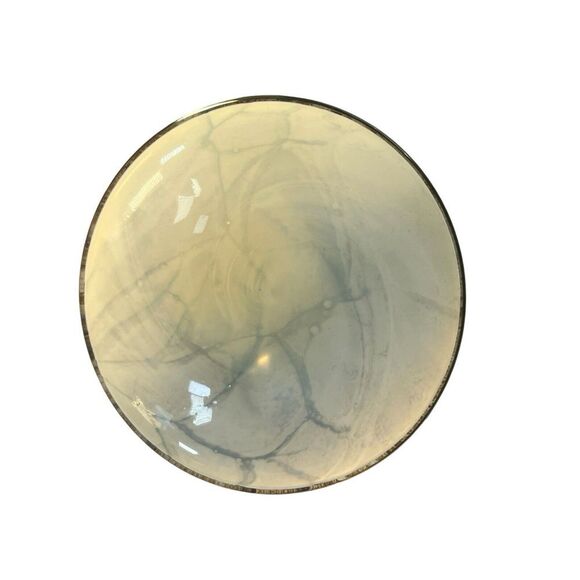 vint Jozefina Krosno Art Glass Jelly Fish 7'' Pedestal Bowl Dish made in Poland - Picture 6 of 12